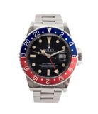 buy vintage Rolex GMT-Master 16750 steel sport traveller watch for sale online at A Collected Man London vintage watch specialist