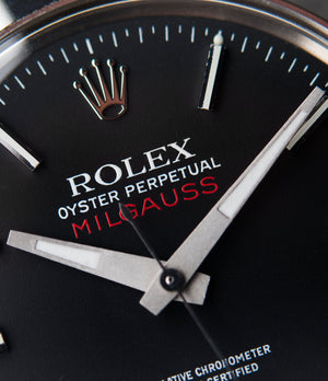 unrestored Rolex Milgauss 1019 steel  for sale online at A Collected Man London UK specialist rare vintage Rolex watches