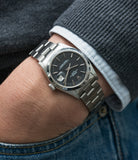 wristwatch Rolex 1500 steel black sigma dial date sports vintage watch for sale online at A Collected Man vintage watch specialist