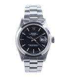 buy vintage Rolex 1500 steel black sigma dial date sports watch for sale online at A Collected Man vintage watch specialist