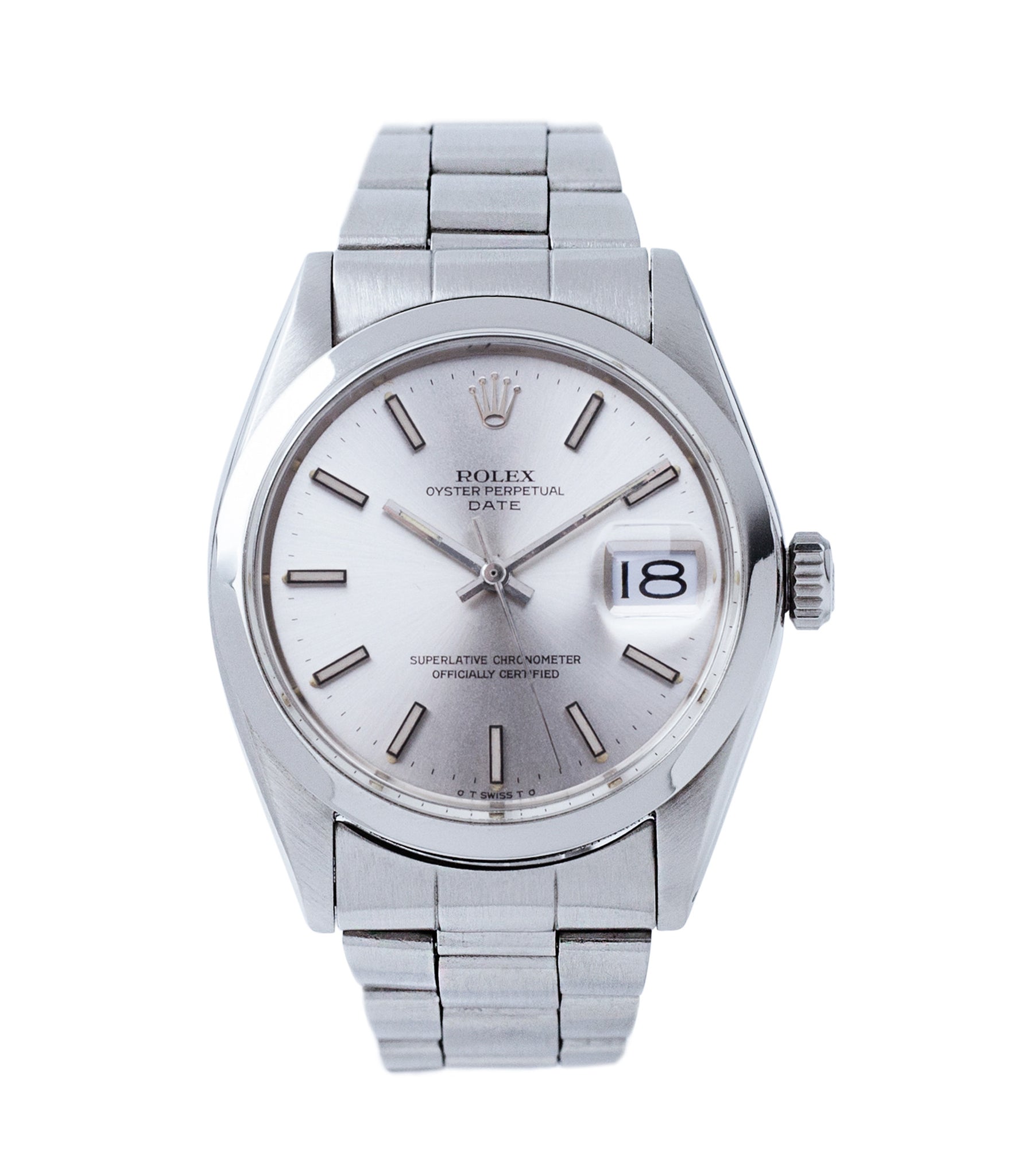 buy vintage Rolex Oyster Date 1500 steel vintage watch full set for sale online at A Collected Man rare vintage watch specialist