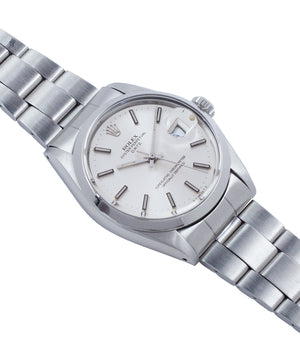 for sale vintage Rolex Oyster Date 1500 steel vintage watch full set for sale online at A Collected Man rare vintage watch specialist