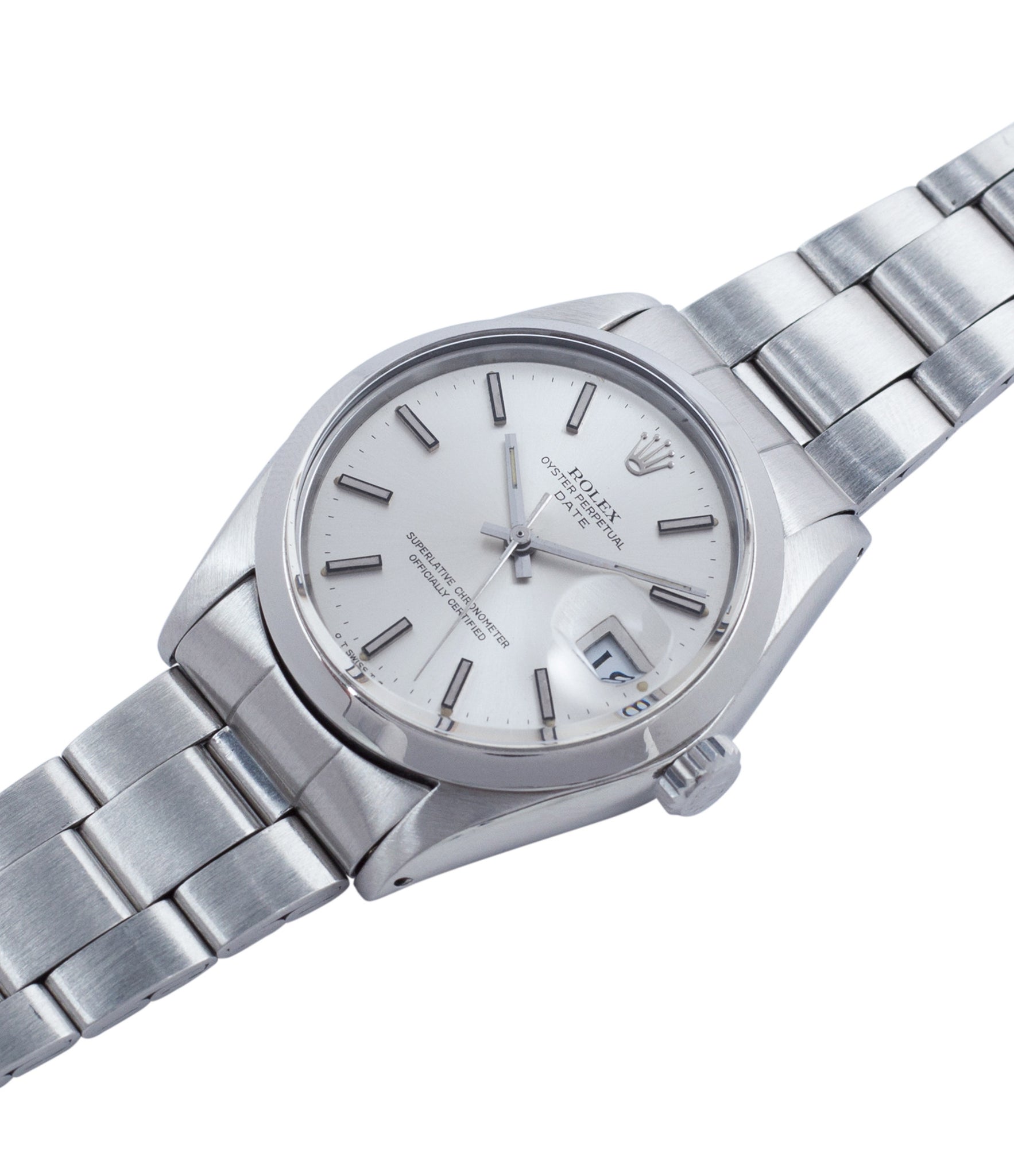 selling Rolex Oyster Date 1500 steel vintage watch full set for sale online at A Collected Man rare vintage watch specialist