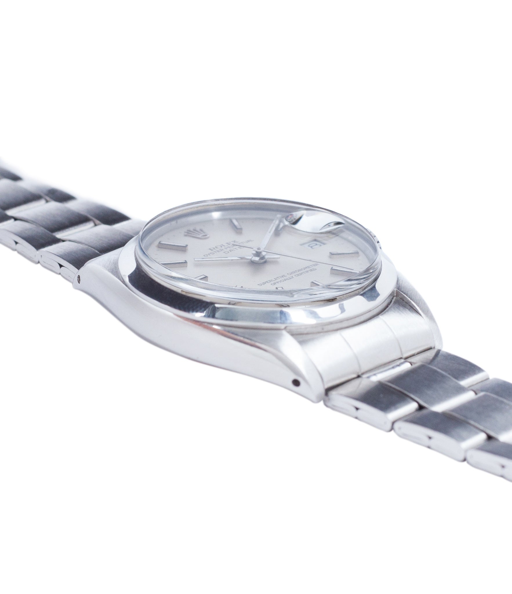 steel vintage Rolex Oyster Date 1500 watch full set for sale online at A Collected Man rare vintage watch specialist