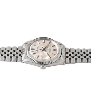 vintage Datejust 1601  Rolex linen dial Oyster Perpetual vintage automatic steel sport dress watch for sale online at A Collected Man London UK specialist rare vintage watches