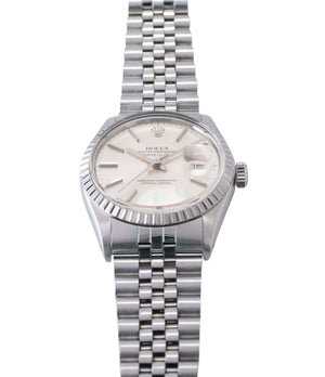 buy vintage full set Rolex Datejust 16030 steel automatic silver dial watch Jubilee bracelet for sale online at A Collected Man London UK vintage watch specialist