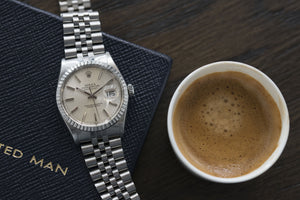 Rolex Datejust 16030 steel automatic silver dial vintage watch Jubilee bracelet for sale online at A Collected Man London UK vintage watch specialist