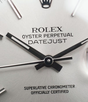 silver dial Rolex Datejust 16030 steel automatic silver dial watch Jubilee bracelet for sale online at A Collected Man London UK vintage watch specialist