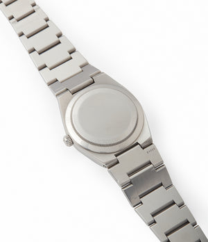 caseback Rolex Oyster Perpetual 1530 steel sport watch with papers for sale online at A Collected Man London UK specialist of rare watches