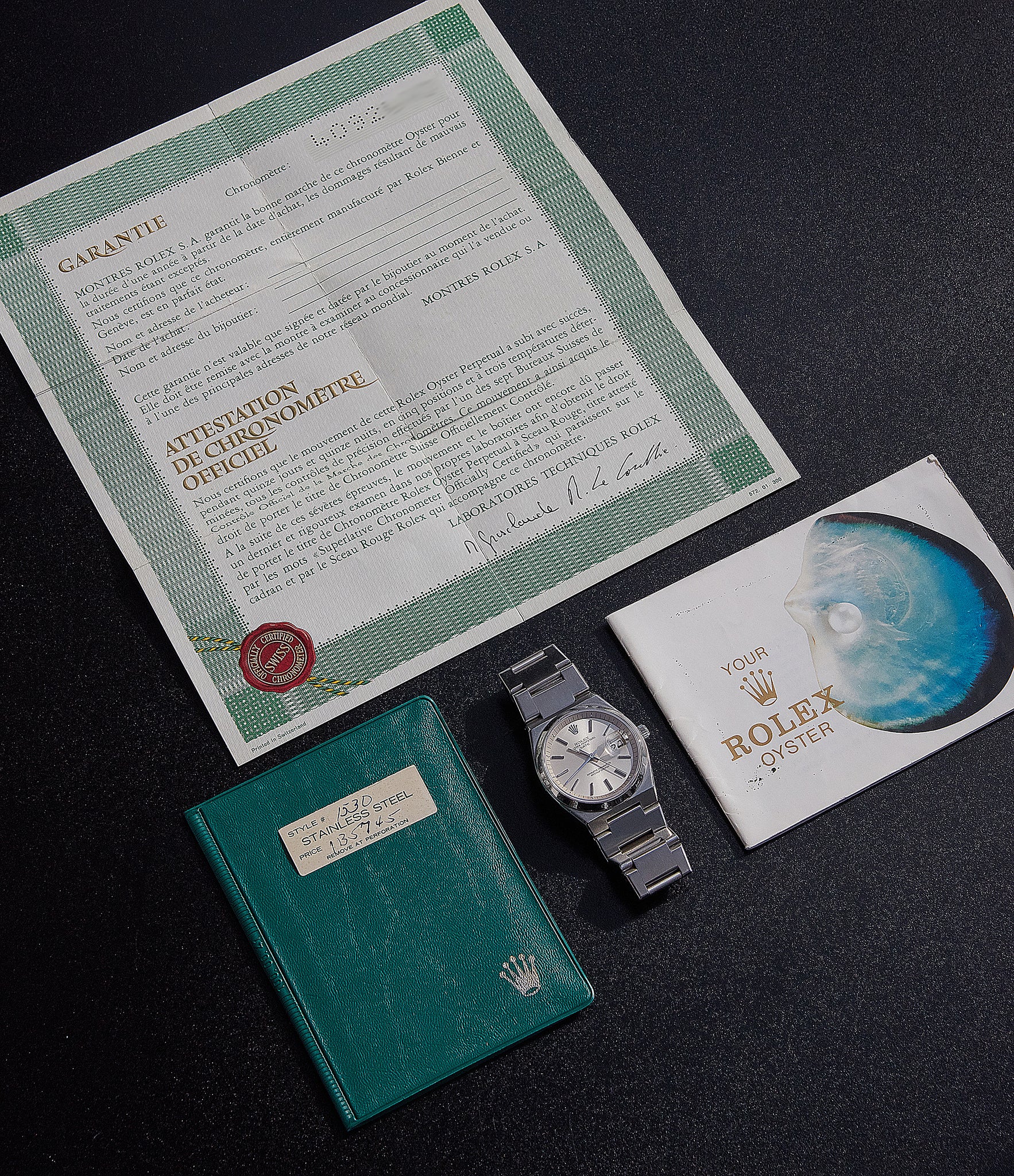 full set vintage Rolex Oyster Perpetual 1530 steel sport watch with papers for sale online at A Collected Man London UK specialist of rare watches