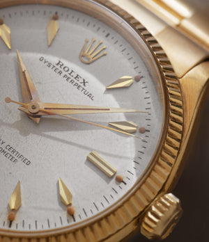 Dial Close Up| Rolex Oyster Perpetual | 6567 | Yellow Gold A Collected Man London
