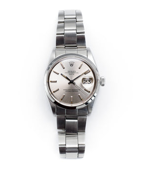for sale vintage Rolex 1500 Oyster Perpetual Date steel sport watch online for sale at A Collected Man London vintage watch specialist