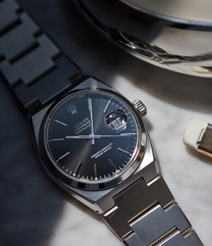 men's cool vintage wristwatch Rolex Oysterquartz Datejust ref. 17000 steel sport watch full set for sale online at A Collected Man London specialist of rare watches