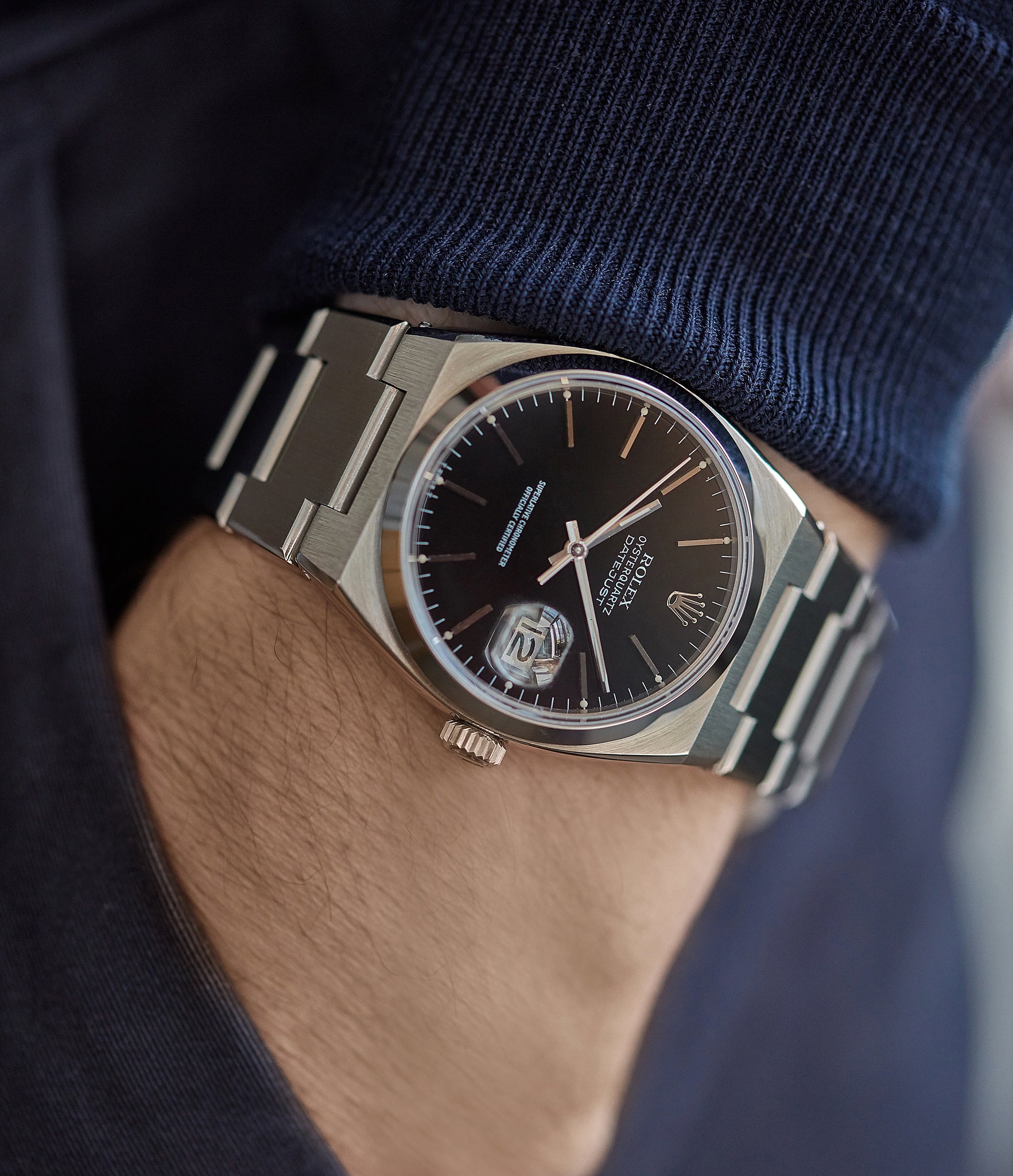 17000 Rolex Oysterquartz Datejust steel sport watch full set for sale online at A Collected Man London specialist of rare watches