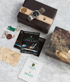 full set vintage Rolex Oysterquartz Datejust ref. 17000 steel sport watch for sale online at A Collected Man London specialist of rare watches