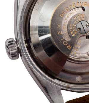 automatic A296 movement vintage Rolex 6150 Precision Pre-Explorer steel sport watch for sale online at A Collected Man vintage watch specialist