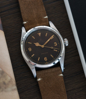 steel vintage Rolex 6150 Precision Pre-Explorer sport watch automatic A296 for sale online at A Collected Man vintage watch specialist