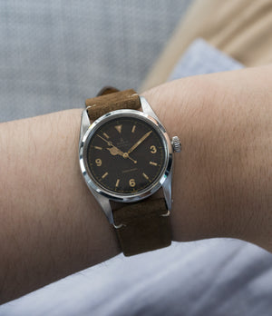 vintage sport wristwatch Rolex 6150 Precision Pre-Explorer steel sport watch automatic A296 for sale online at A Collected Man vintage watch specialist