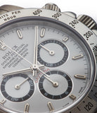 white dial Rolex Daytona 16520 Zenith steel vintage chronograph sports watch full set for sale online A Collected Man London specialist rare watches