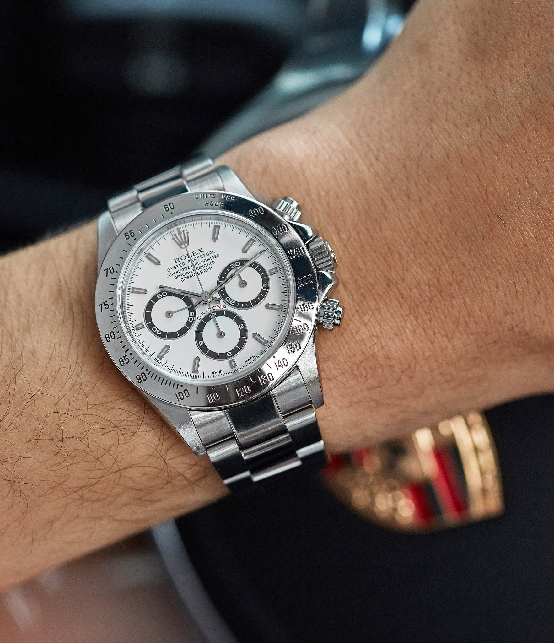 men's luxury sports watch Rolex Daytona 16520 Zenith steel vintage chronograph sports watch full set for sale online A Collected Man London specialist rare watches