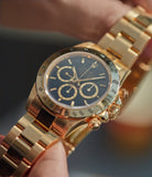 vintage Rolex Daytona Zenith 16528 yellow gold black dial full set vintage watch for sale online at A Collected Man London UK specialist of rare watches