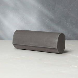 Rome, four-watch roll Four-watch oval-shaped roll in charcoal grey nubuck leather | A Collected Man | Available Worldwide