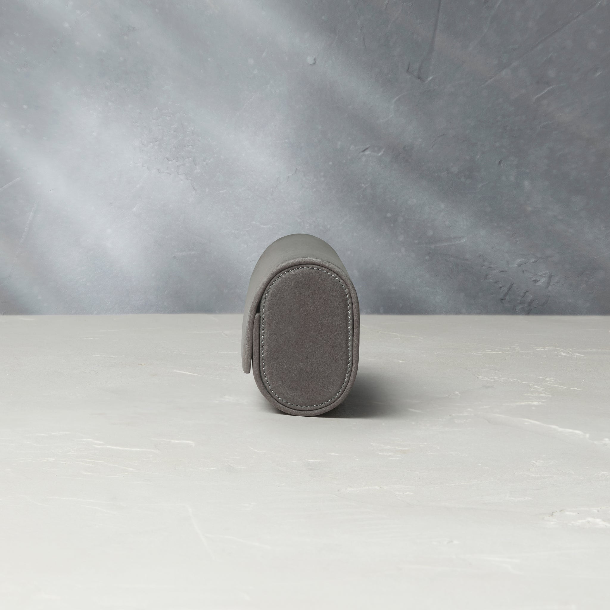 Rome, four-watch roll Four-watch oval-shaped roll in charcoal grey nubuck leather | A Collected Man | Available Worldwide