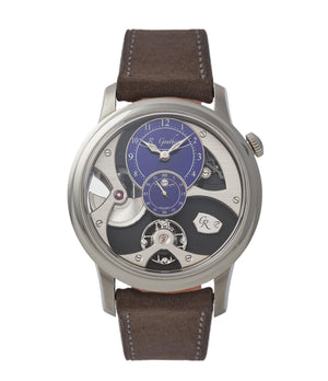pre-owned Romain Gauthier Insight Micro-rotor titanium blue enamel dial limited edition watch for sale online A Collected Man London