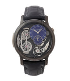 buy Romain Gauthier Limited Edition Logical One BTG titanium watch blue enamel dial for sale online at A Collected Man London UK specialist of independent watchmakers