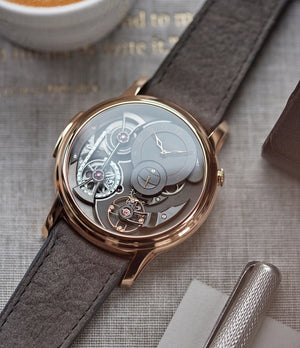Order Helsinki Molequin watch strap Romain Gauthier dark grey nubuck leather quick-release springbars buckle handcrafted European-made for sale online at A Collected Man London