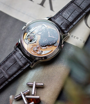 selling Romain Gauthier Logical One white gold skeletonised watch for sale online at A Collected Man London UK specialist of independent watchmakers