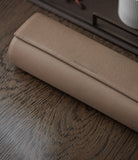Rome, four-watch roll Four-watch oval-shaped roll in truffle grained leather | Available World Wide | A Collected Man