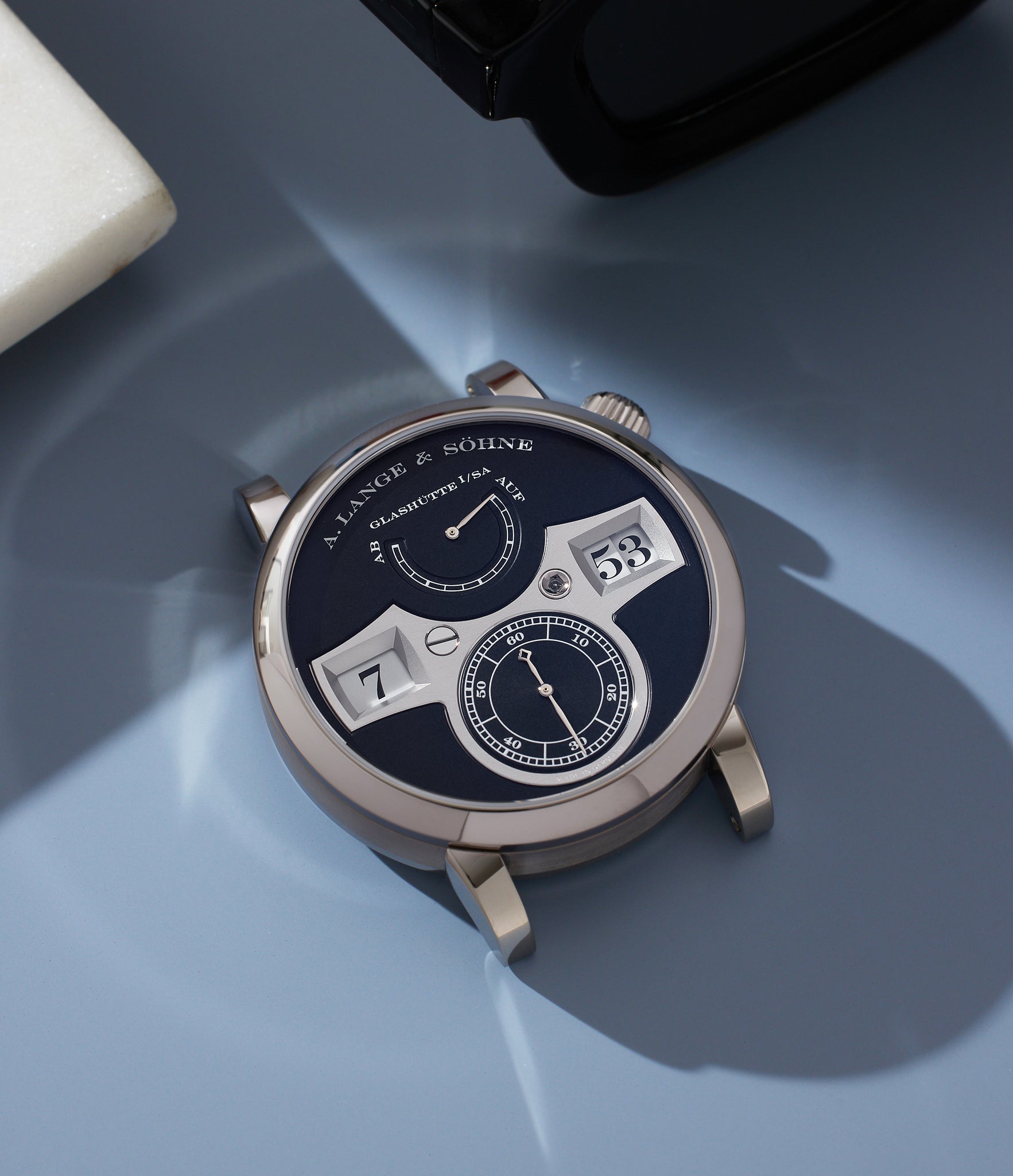 A. Lange & Söhne Zeitwerk | 140.029 | Dial | White Gold | Available to Buy Worldwide At A Collected Man