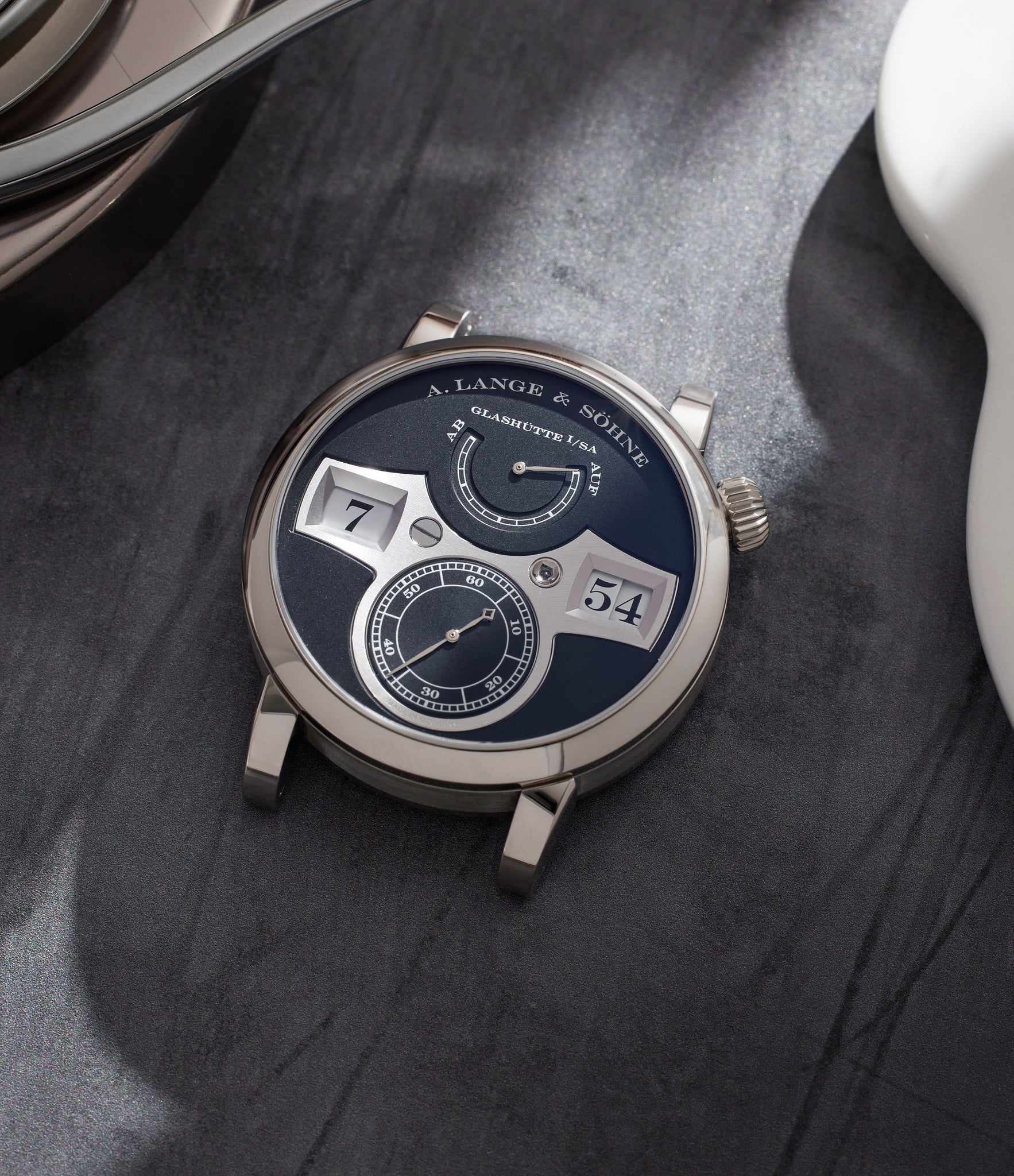 A. Lange & Söhne Zeitwerk | 140.029 | Dial | Strap | Serviced | White Gold | Available to Buy Worldwide At A Collected Man