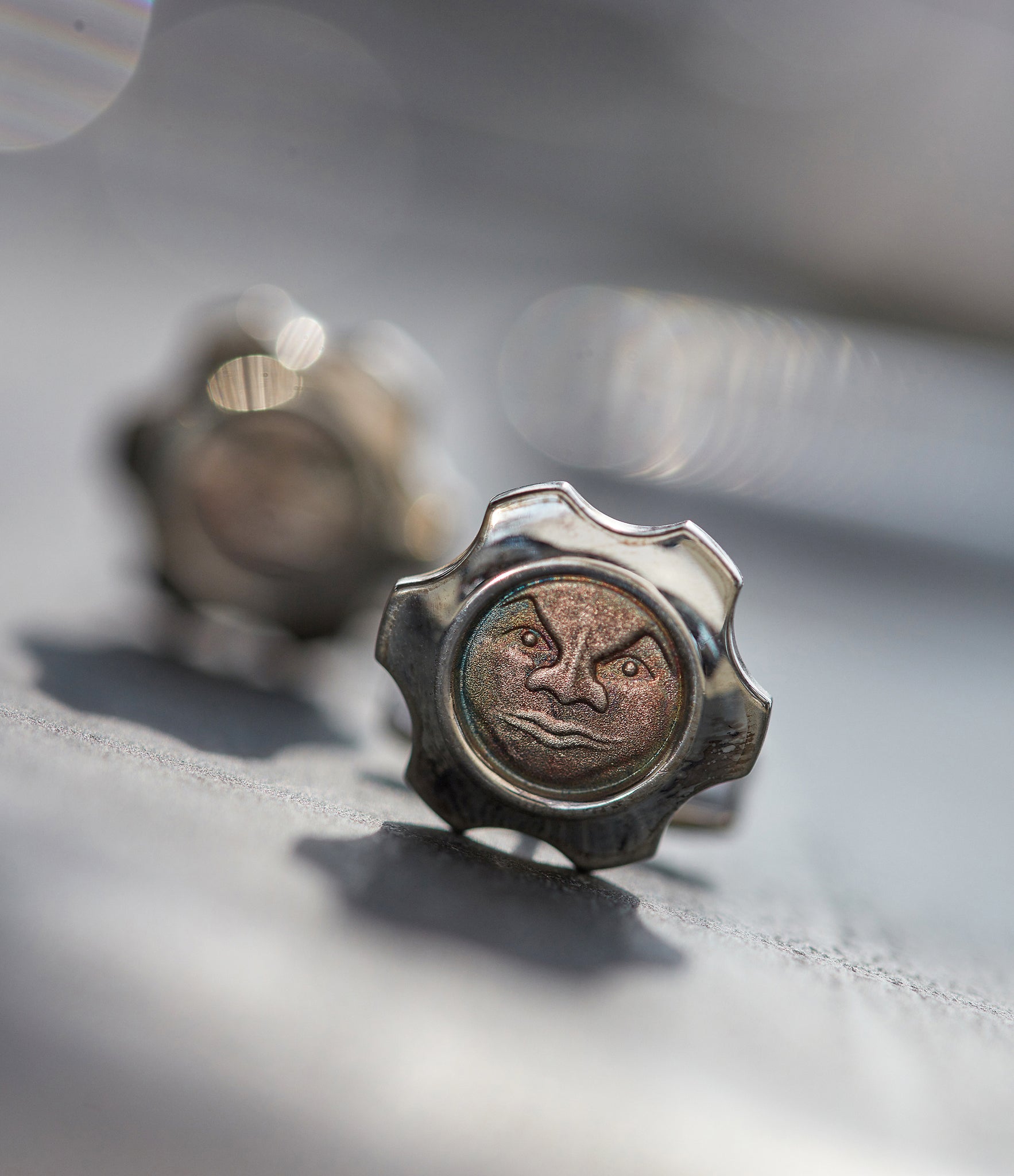 Silver cufflinks