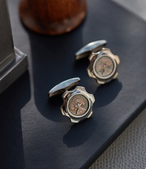 Silver cufflinks
