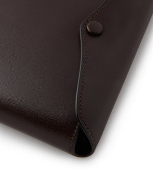 brown leather The Armoury watch satchel travel case brown leather by Ortus Japanese-made case A Collected Man London 