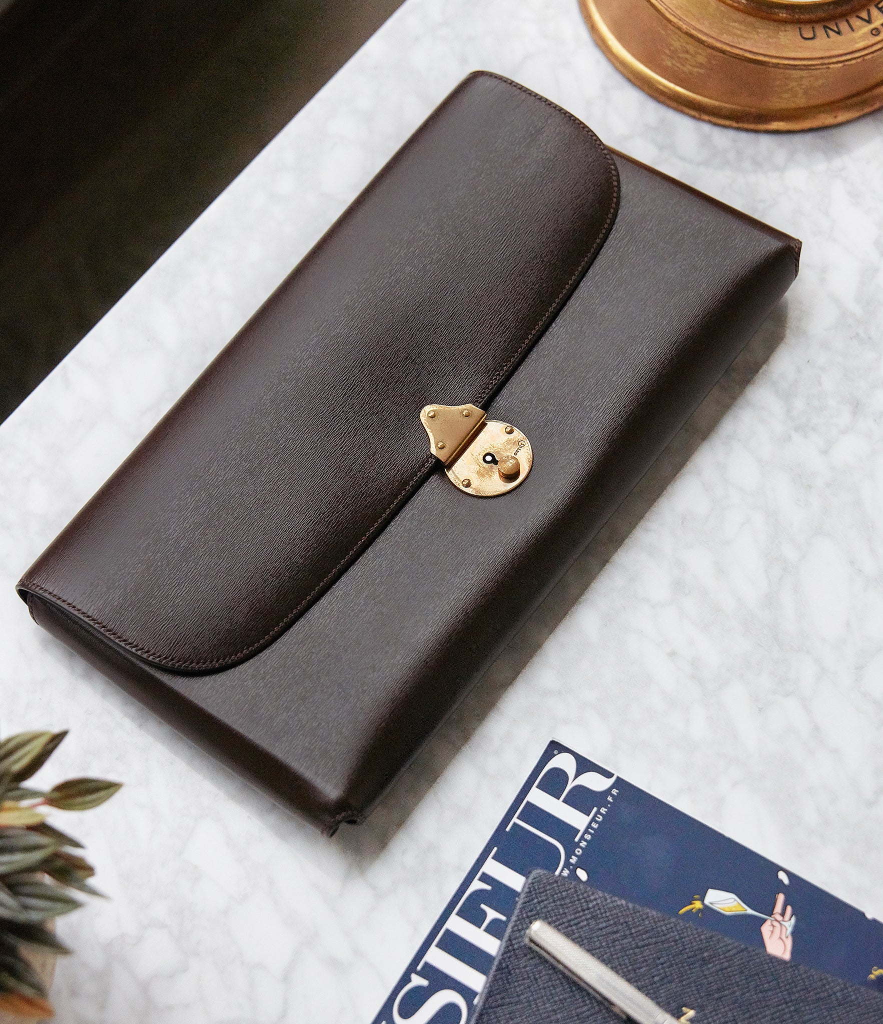 shop Ortus for The Armoury Japanese-made watch travel satchel brown leather case A Collected Man London 