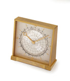 Front shot rare vintage Tiffany Worldtime travel desk clock available to buy at A Collected Man London