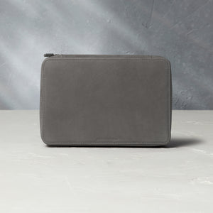 Tokyo, eight-watch case Eight-watch rectangular case in charcoal grey nubuck leather | A Collected Man | Available Worldwide