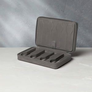 Tokyo, eight-watch case Eight-watch rectangular case in charcoal grey nubuck leather | A Collected Man | Available Worldwide