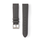 Order Tokyo II Molequin watch strap grey grained leather box stitched quick-release springbars buckle handcrafted European-made for sale online at A Collected Man London