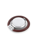 Travel Alarm Clock | “Ring” Style | Stainless Steel & Leather Case | A Collected Man London