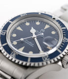 Tudor Submariner Prince Oysterdate 76100 steel automatic vintage pre-owned watch with blue dial and steel strap