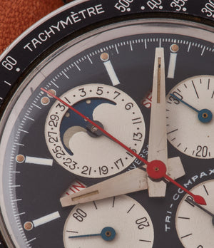 black dial Universal Geneve Tri-Compax Evil Clapton 881101/02 black dial vintage steel chronograph for sale online at A Collected Man London UK specialist of rare watches
