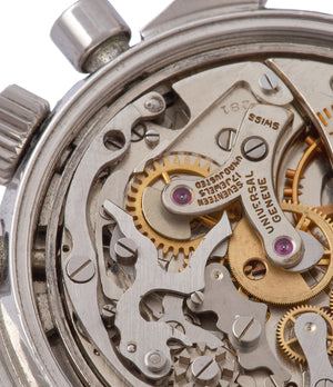 column-wheel chronograph 281 Universal Geneve Tri-Compax Evil Clapton 881101/02 black dial vintage steel chronograph for sale online at A Collected Man London UK specialist of rare watches