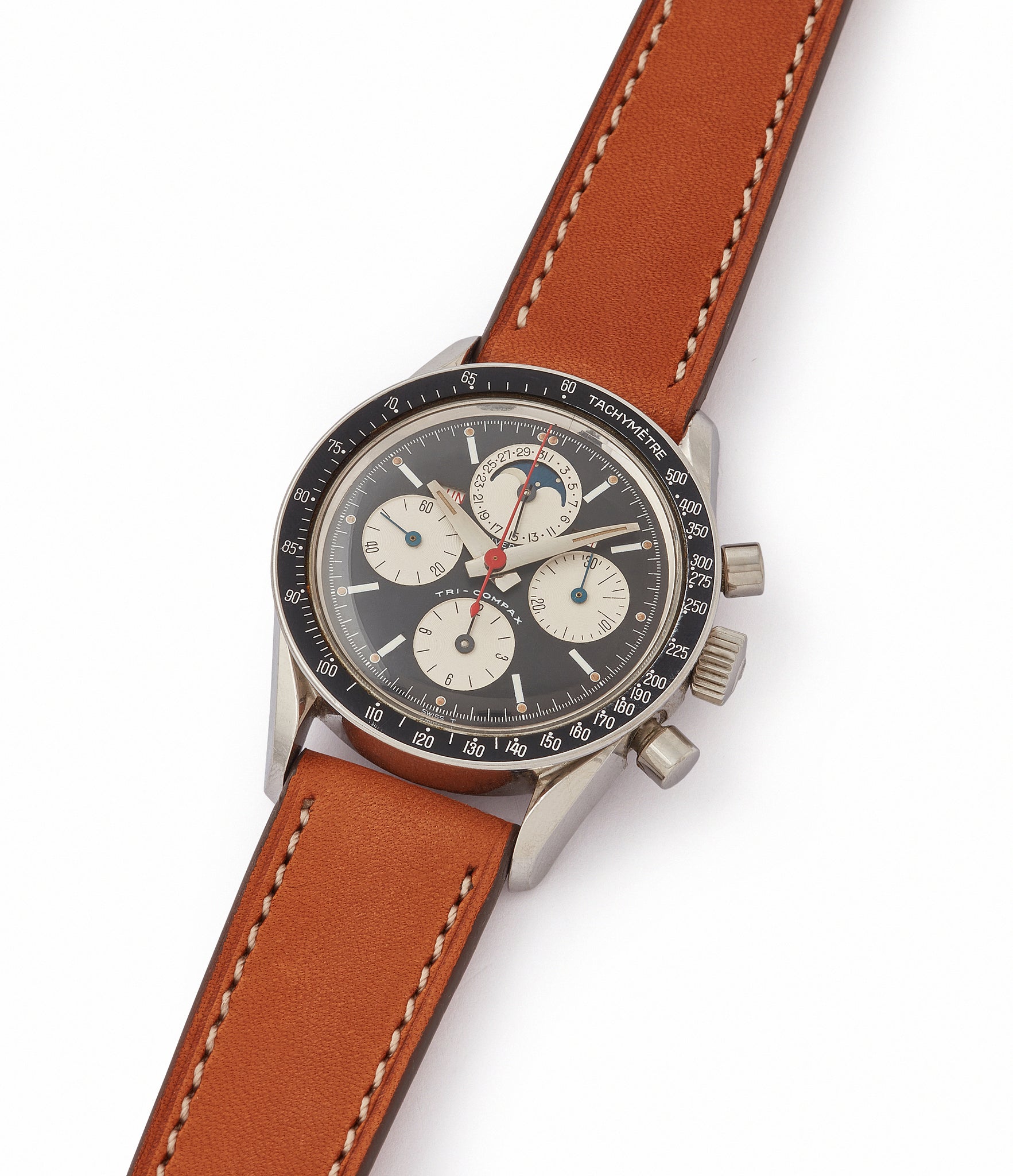 for sale Universal Geneve Tri-Compax Evil Clapton 881101/02 black dial vintage steel chronograph for sale online at A Collected Man London UK specialist of rare watches