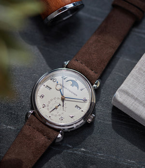 Buy dark brown suede Rome watch strap | Buy watch straps at A Collected Man London