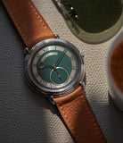 Urban Jürgensen Limited London edition of 10 pieces British racing green dial steel time-only dress watch for sale exclusively at A Collected Man London