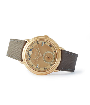 side-shot Ref. 2 Urban Jürgensen Perpetual Calendar Moonphase Derek Pratt dial rare dress watch independent Danish Swiss watchmaker for sale online at A Collected Man London